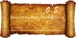 Oesztreicher Stefánia névjegykártya
